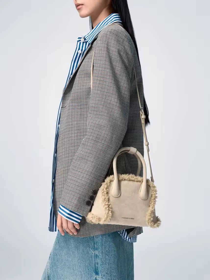 Charles & Keith | Spring Sporty Furry Handbag and Crossbody Bag | image