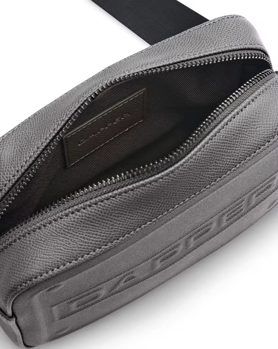 DAPPER Embossed Crossbody Bag – Beige image